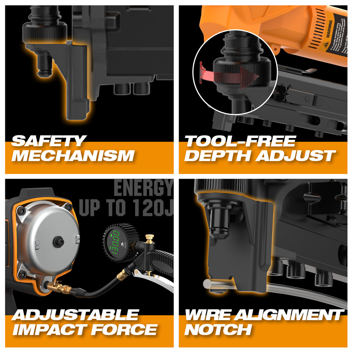 20V Cordless and Brushless 10.5-Gauge 1-9/16" Fencing Stapler Kit