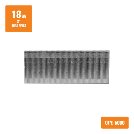 BN18-2-5K 18-Gauge 2" Glue Collated Brad Nails (5000 Count)