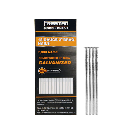 BN18-2 18-Gauge 2" Glue Collated Brad Nails (1000 Count)