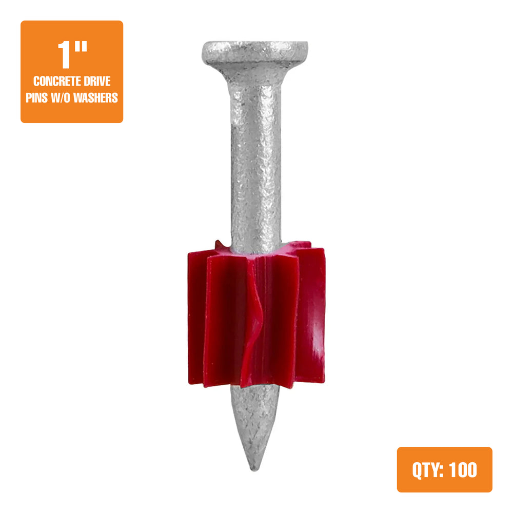 CNDPN1 1" Concrete Drive Pins without Washers (100 Count)