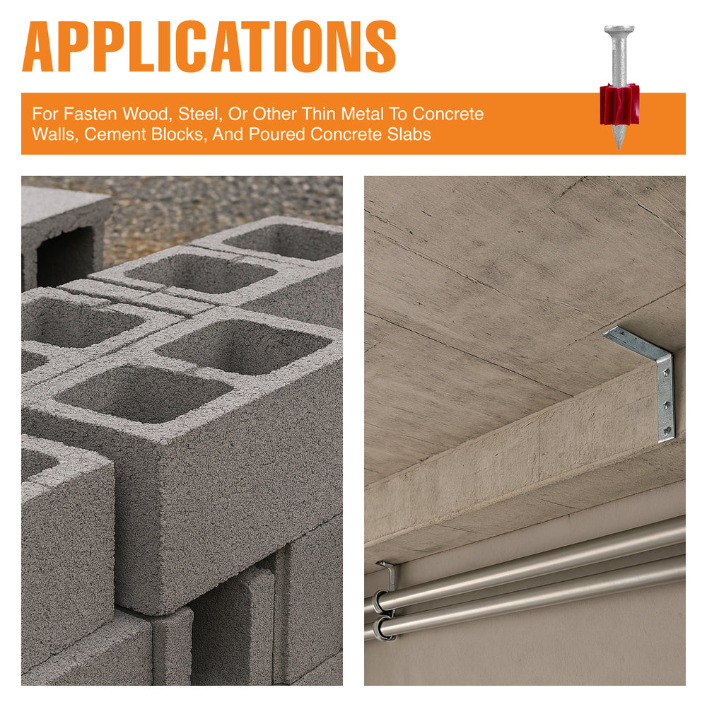 CNDPN1 1" Concrete Drive Pins without Washers (100 Count)