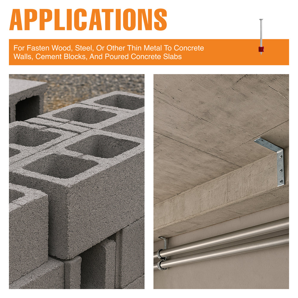 CNDPN3 3" Concrete Drive Pins without Washers (100 Count)