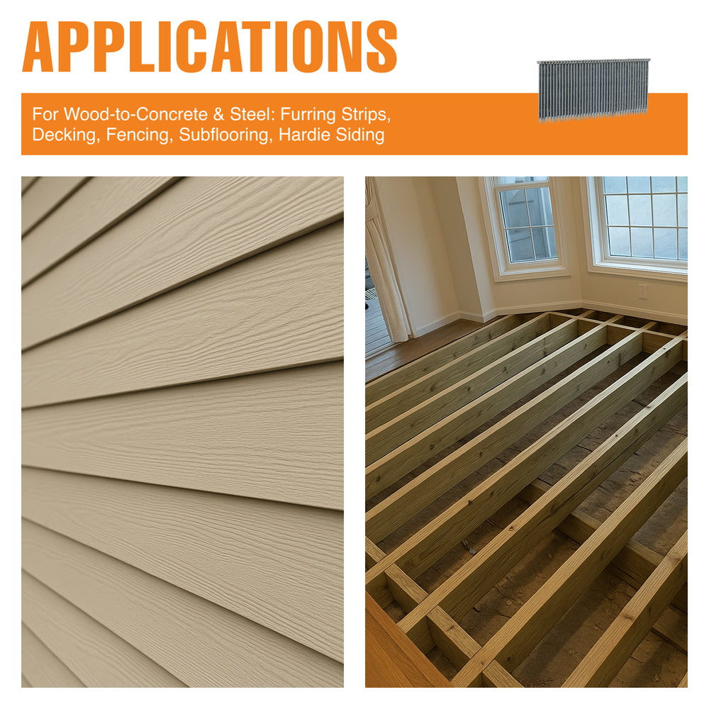 14-Gauge 1-1/2" Glue Collated Concrete T-Nails (1000 Count)