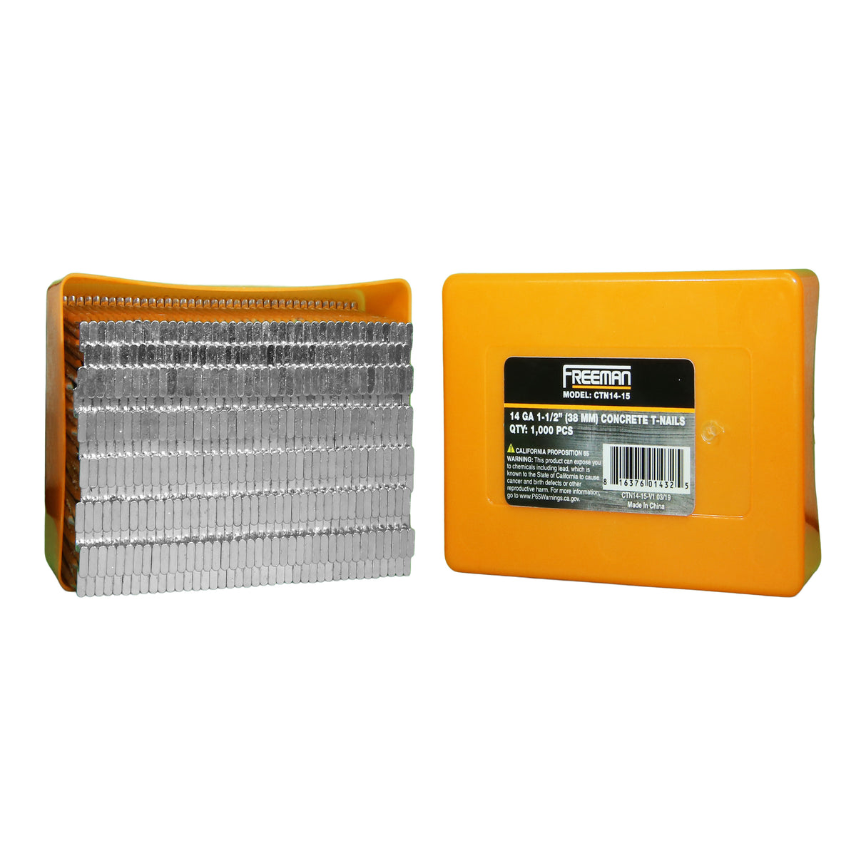 14-Gauge 1-1/2" Glue Collated Concrete T-Nails (1000 Count)