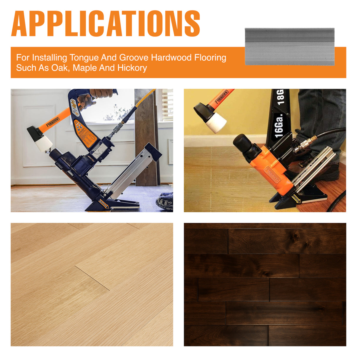 FN18L125 18-Gauge 1-1/4" Glue Collated Flooring L-Cleats (500 Count)