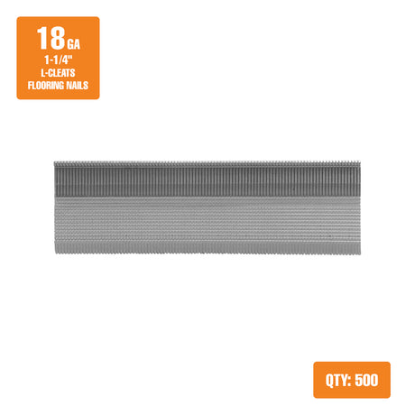 18-Gauge 1-1/4" Glue Collated Flooring L-Cleats (500 Count)