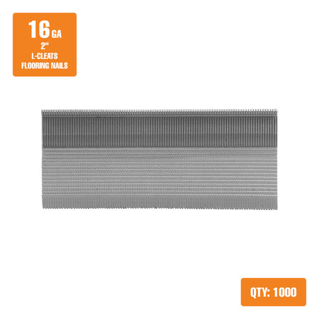 16-Gauge 2" Glue Collated Flooring L-Cleats (1000 Count)