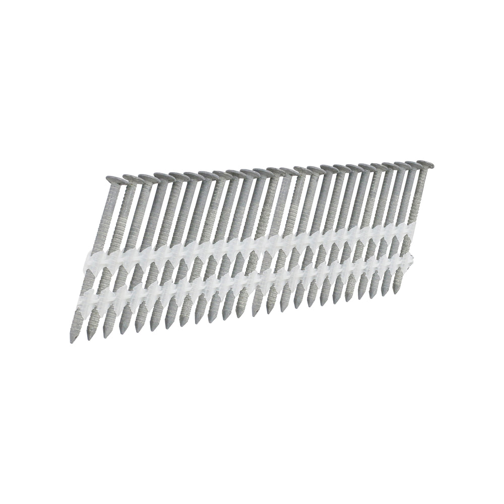 FR.113-2GRS 21 Degree .113" x 2" Plastic Collated Galvanized Ring Shank Full Round Head Framing Nails (2000 Count)