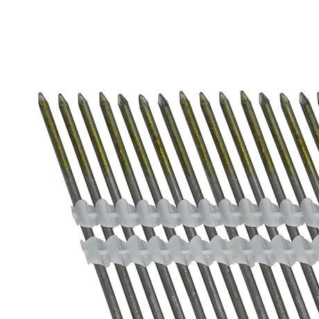FR.120-3GRS 21 Degree .120" x 3" Plastic Collated Galvanized Ring Shank Full Round Head Framing Nails (2000 Count)
