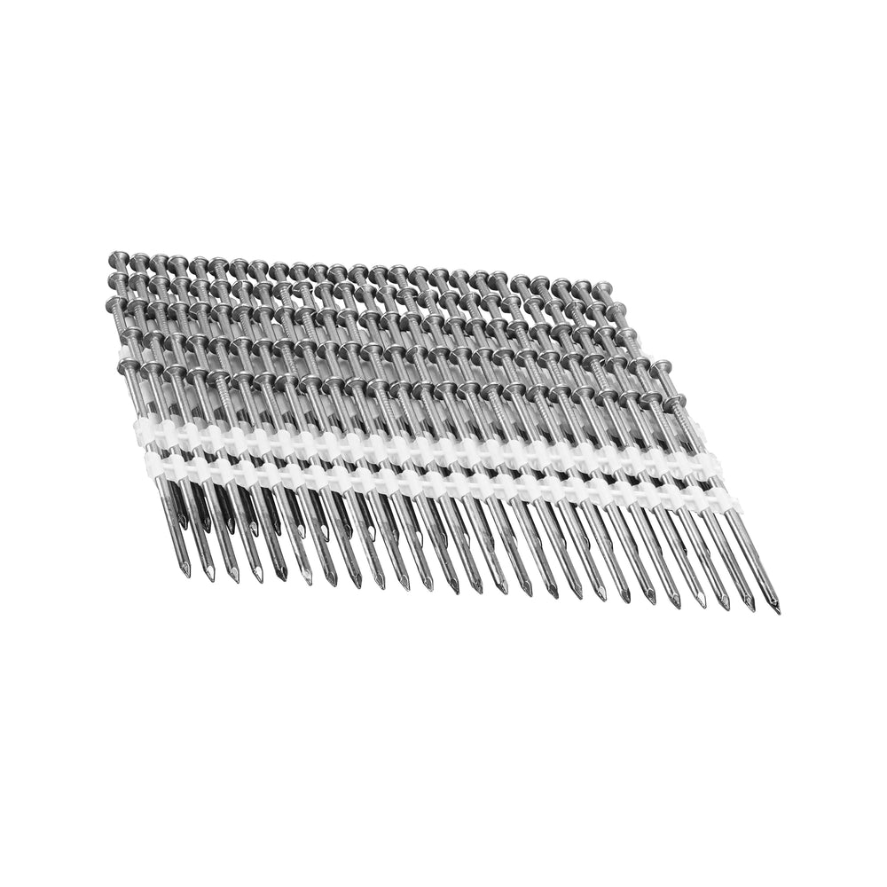 21 Degree .131" x 3-1/4" Plastic Collated Bright Finish Smooth Shank Full Round Head Framing Nails (2000 Count)