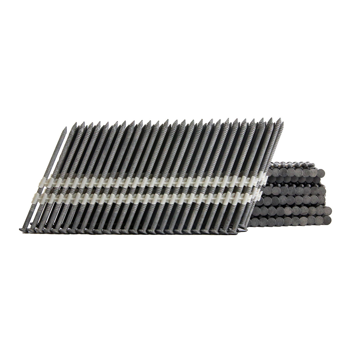 FR.131-314GRS 21 Degree .131" x 3-1/4" Plastic Collated Galvanized Ring Shank Full Round Head Framing Nails (2000 Count)