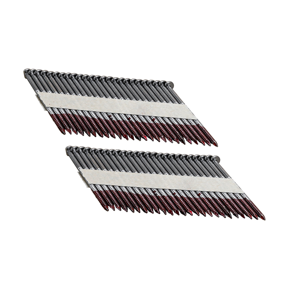 FR34113-238BRS 34 Degree .113" x 2-3/8" Paper Collated Bright Finish Ring Shank Clipped Head Framing Nails (2000 Count)