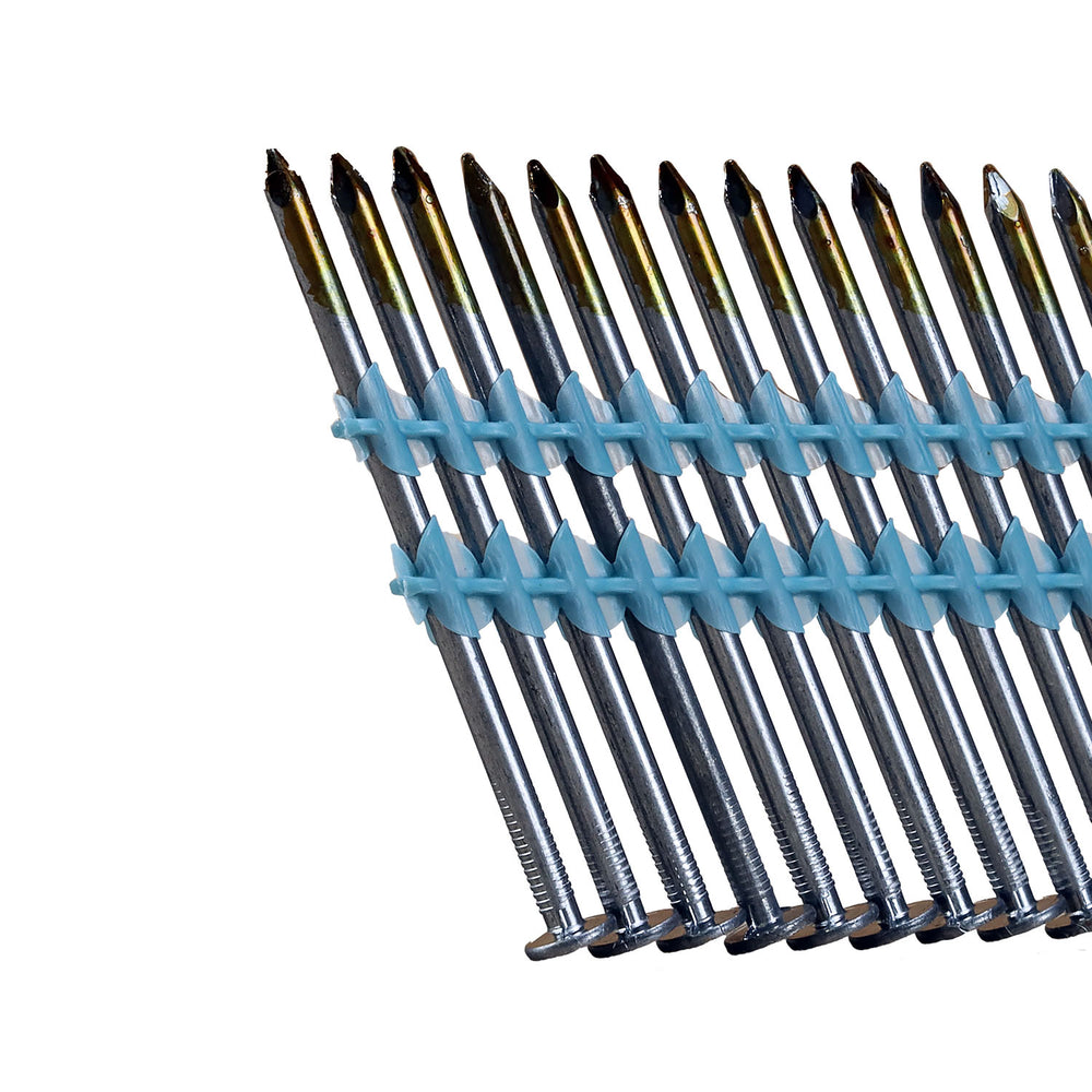 21 Degree 2-3/8" Plastic Collated Smooth Shank Full Round Head Framing Nails (500 Count)