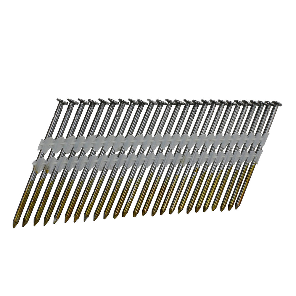 21 Degree .131" x 3" Plastic Collated Smooth Shank Full Round Head Framing Nails (500 Count)