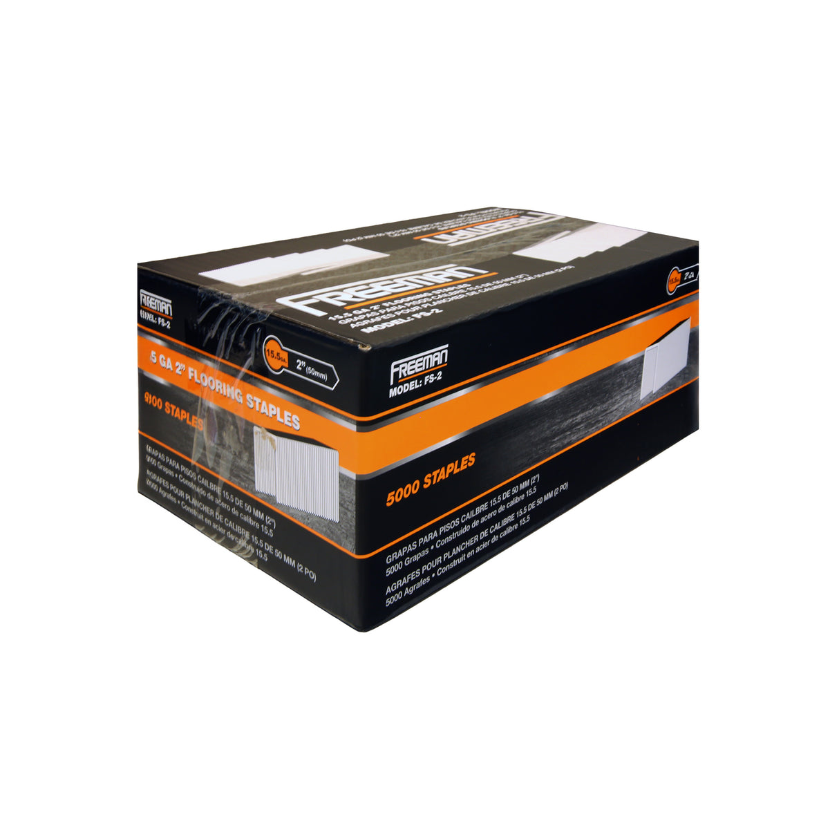 15.5-Gauge 1-1/2" to 2" Glue Collated Flooring Staples with 1/2" Crown