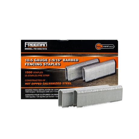 FS105G1916 10.5-Gauge 1-9/16" Glue Collated Barbed Fencing Staples (1500 Count)