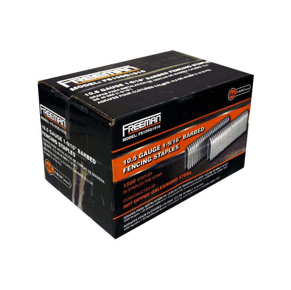 10.5-Gauge 1-9/16" Glue Collated Barbed Fencing Staples (1500 Count)