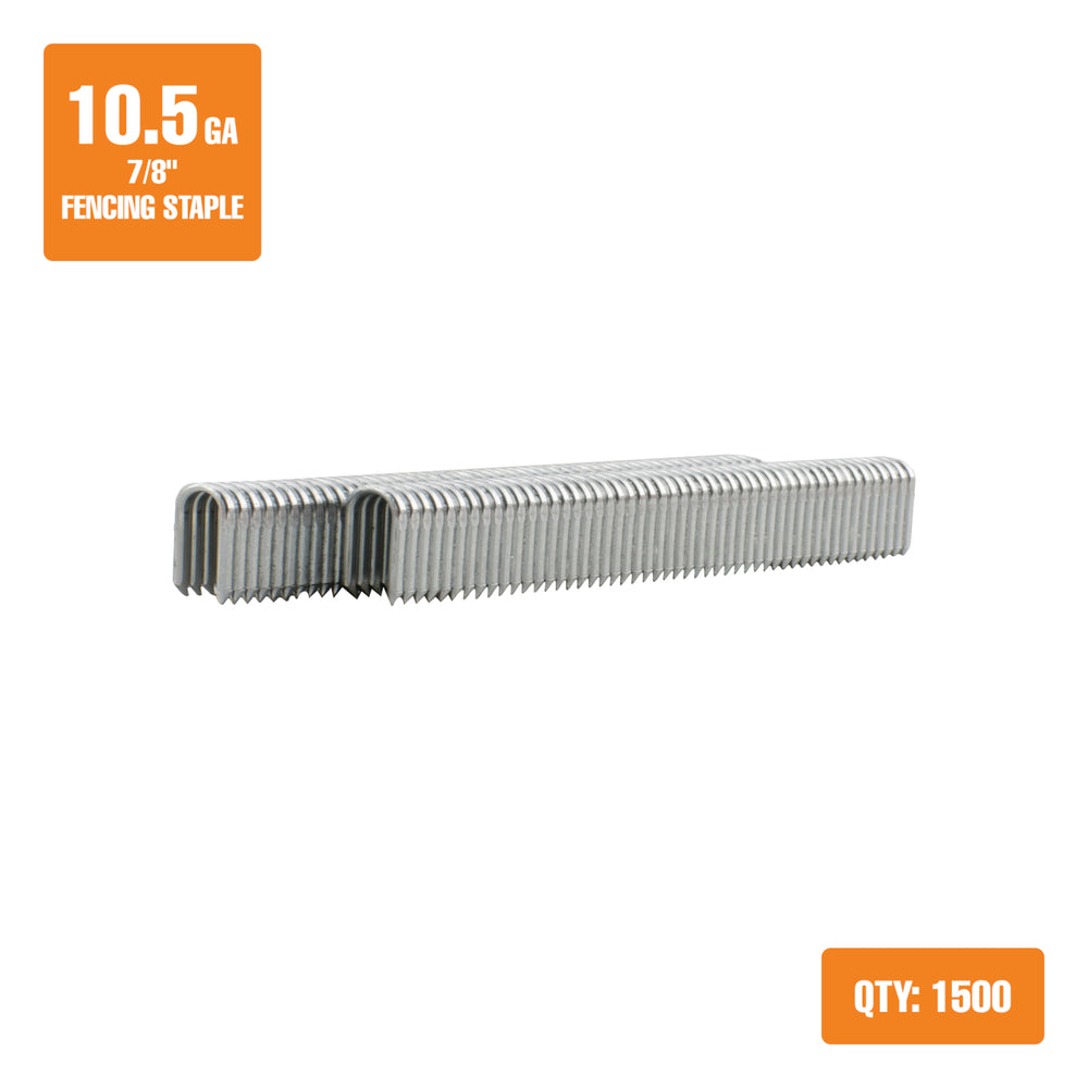 10.5-Gauge 7/8" Glue Collated Barbed Fencing Staples (1500 Count)