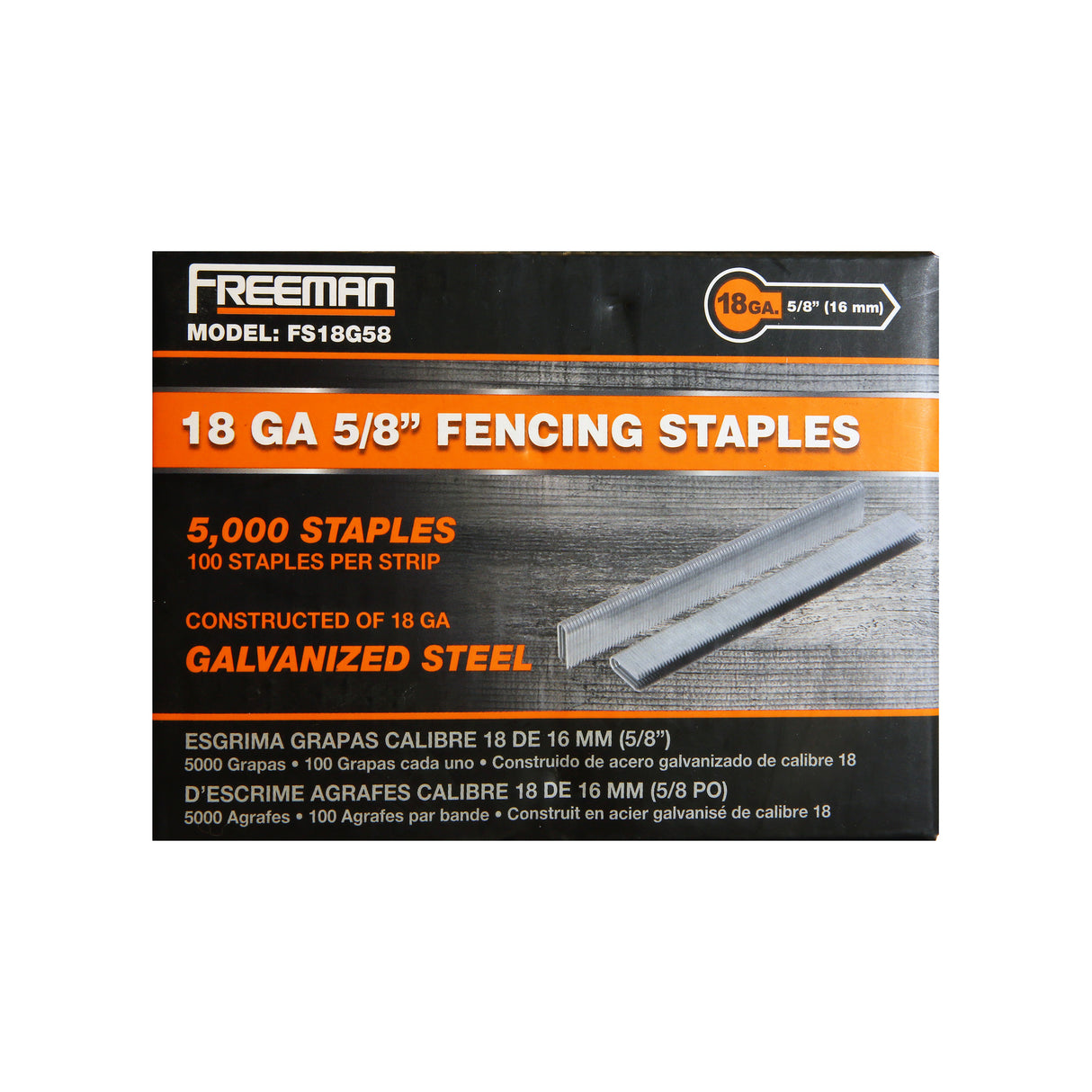 18-Gauge 5/8" Glue Collated Barbed Fencing Staples (5000 Count)