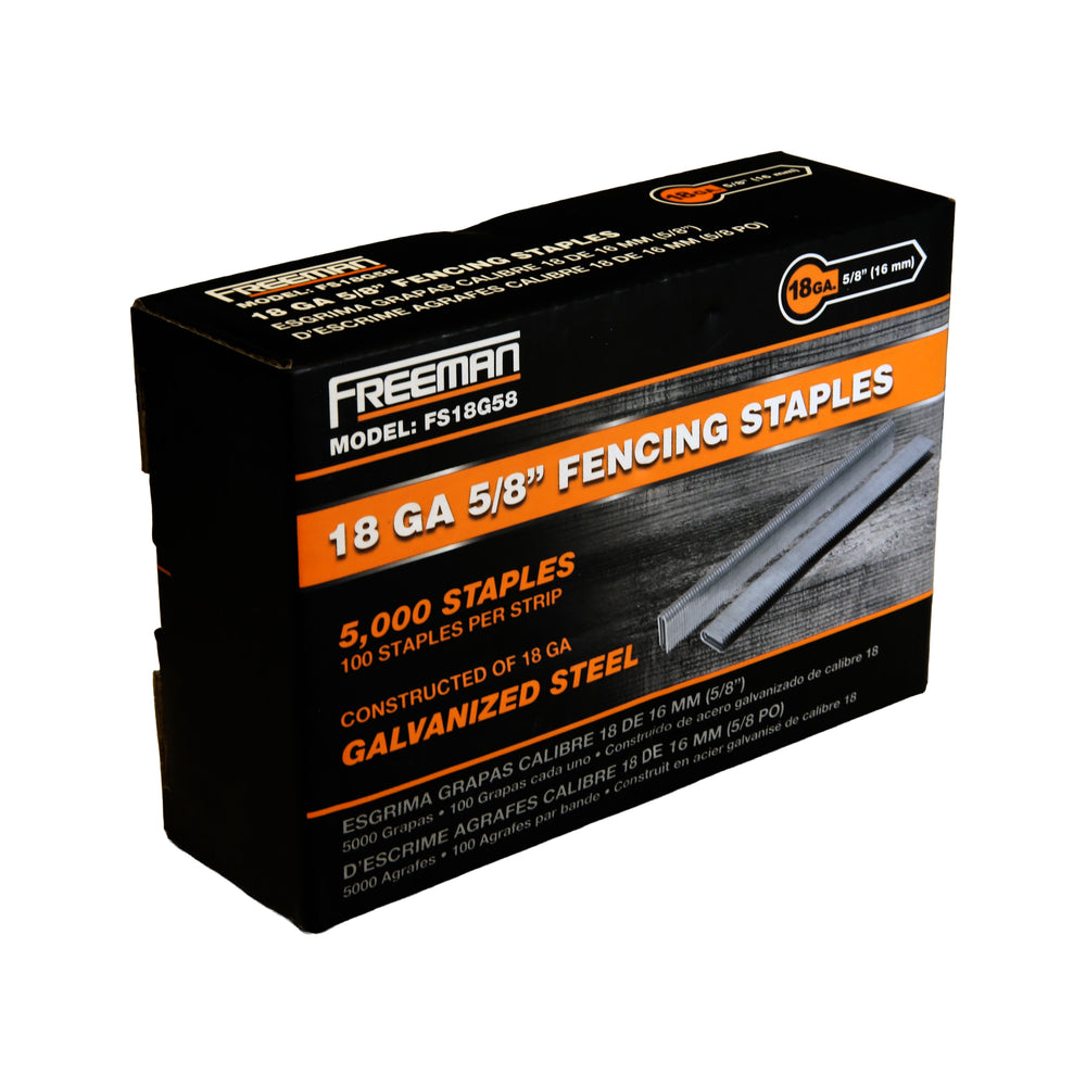 18-Gauge 5/8" Glue Collated Barbed Fencing Staples (5000 Count)