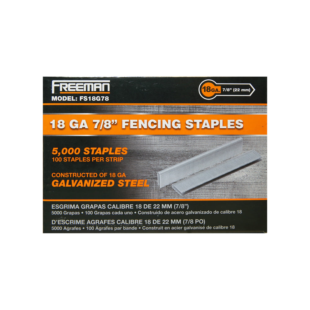18-Gauge 7/8" Glue Collated Barbed Fencing Staples (5000 Count)