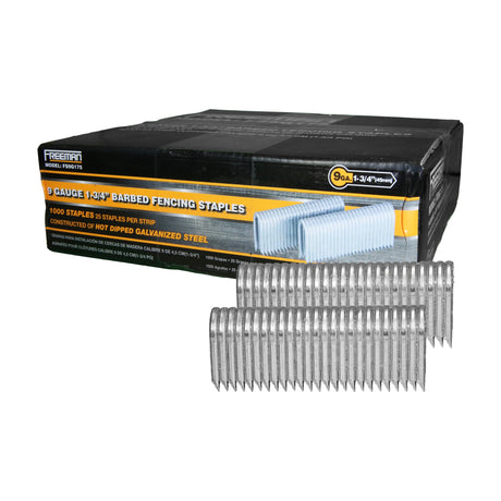 FS9G2 9-Gauge 2" Glue Collated Fencing Staples (1000 Count)
