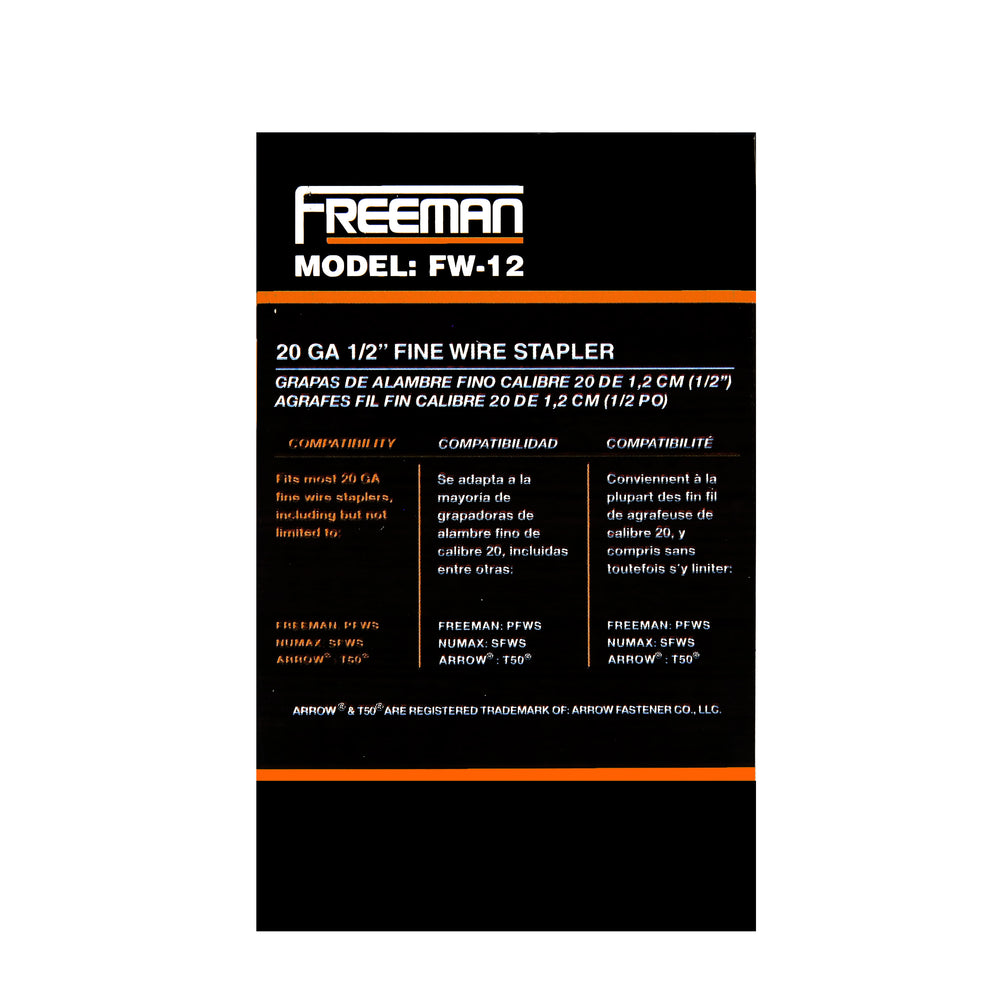 20-Gauge 1/2" Glue Collated Fine Wire Staples (5000 Count)