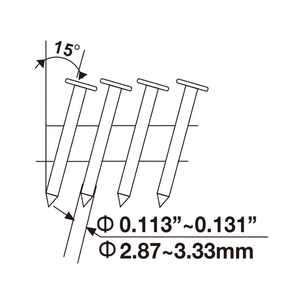 Pneumatic 15 Degree 3-1/2" Coil Framing Nailer, 2nd Generation