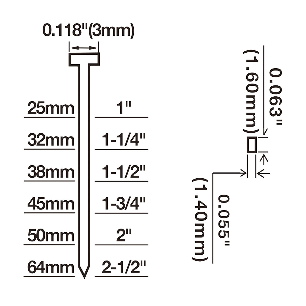 Pneumatic 16-Gauge 2-1/2" Straight Finish Nailer, 2nd Generation