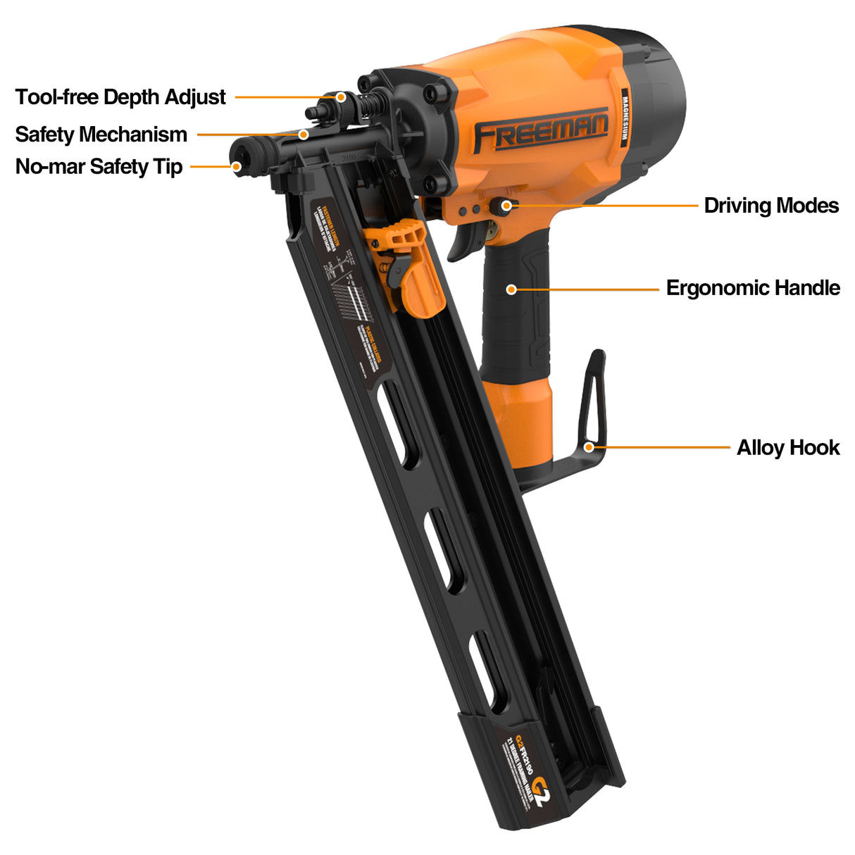 G2FR2190 2nd Generation Pneumatic 21 Degree 3-1/2" Framing Nailer