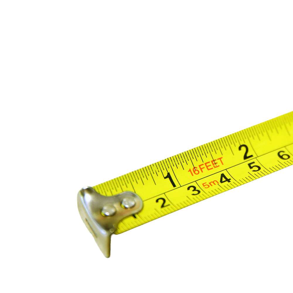 16' Tape Measure with Heavy Duty Case, Sliding Lock, and Belt Clip
