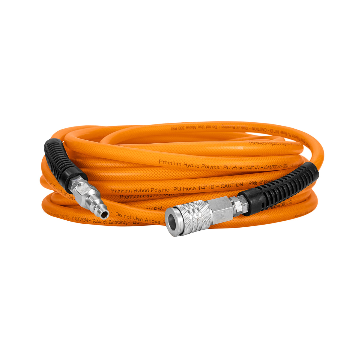 P1450RPUWF 1/4" x 50' Polyurethane Air Hose with 1/4" NPT Fittings