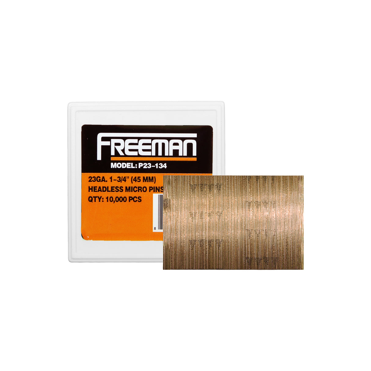 P23-134 23-Gauge 1-3/4" Glue Collated Headless Micro Pins (10,000 Count)