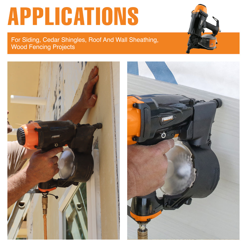 Pneumatic 15 Degree 2-1/2" Coil Siding Nailer