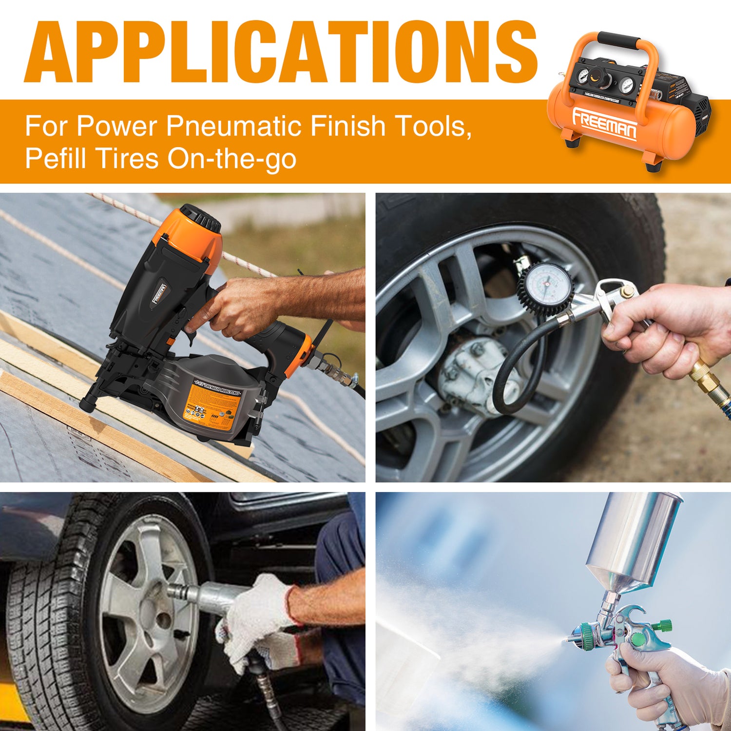 PE20V1GCK 20 Volt Cordless 1 Gallon Air Compressor Kit