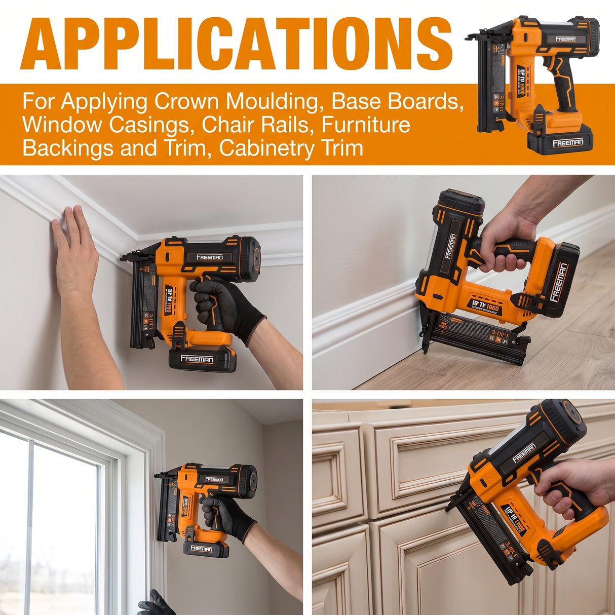 20V Cordless 3-in-1 16 & 18 Gauge Finish Nailer / Brad Nailer / Narrow Crown Stapler