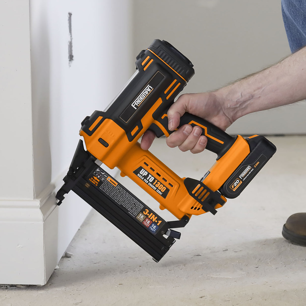 20V Cordless 3-in-1 16 & 18 Gauge Finish Nailer, Brad Nailer, and Narrow Crown Stapler Kit
