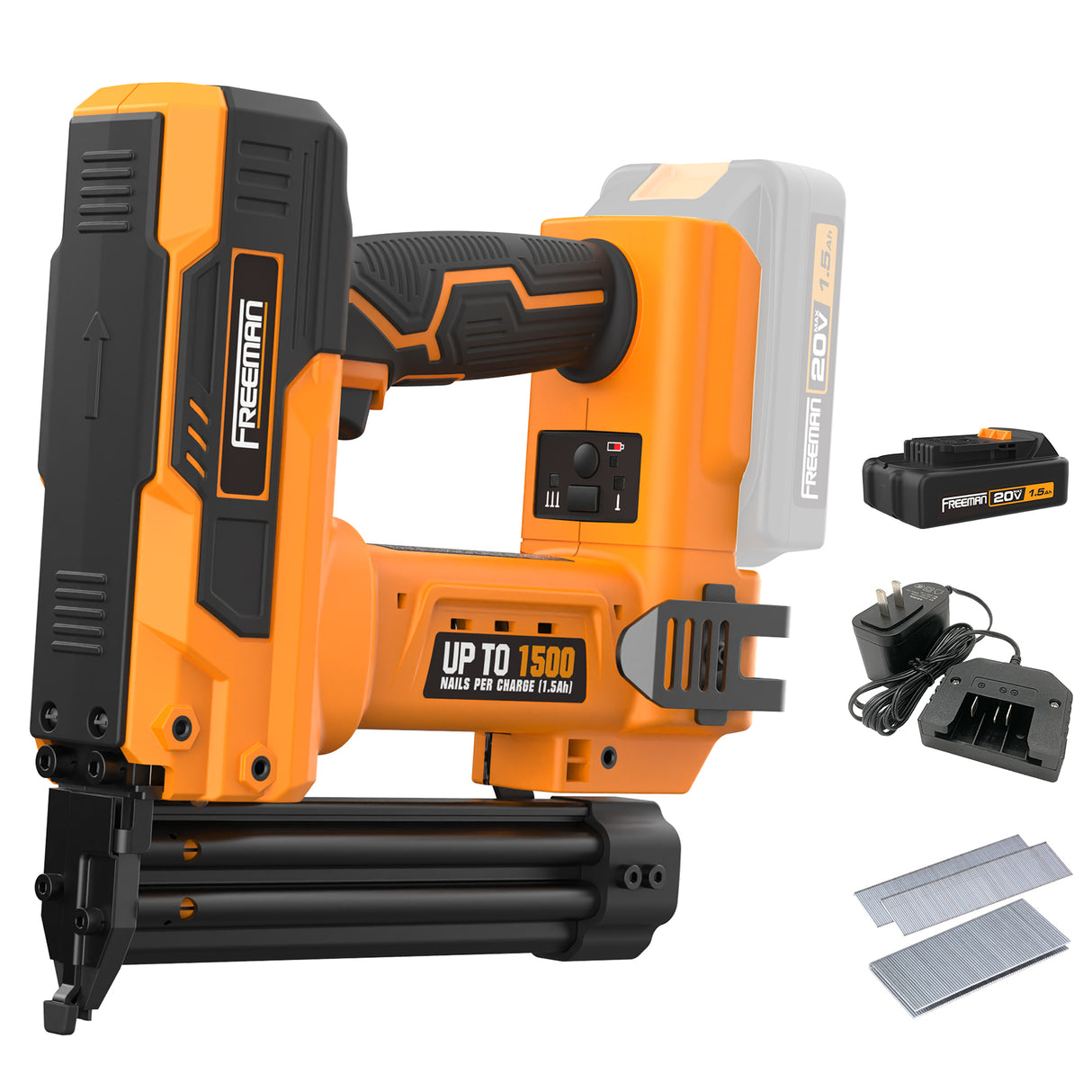 20V Cordless 2-in-1 18 Gauge 1-1/4" Brad Nailer, and Narrow Crown Stapler Kit