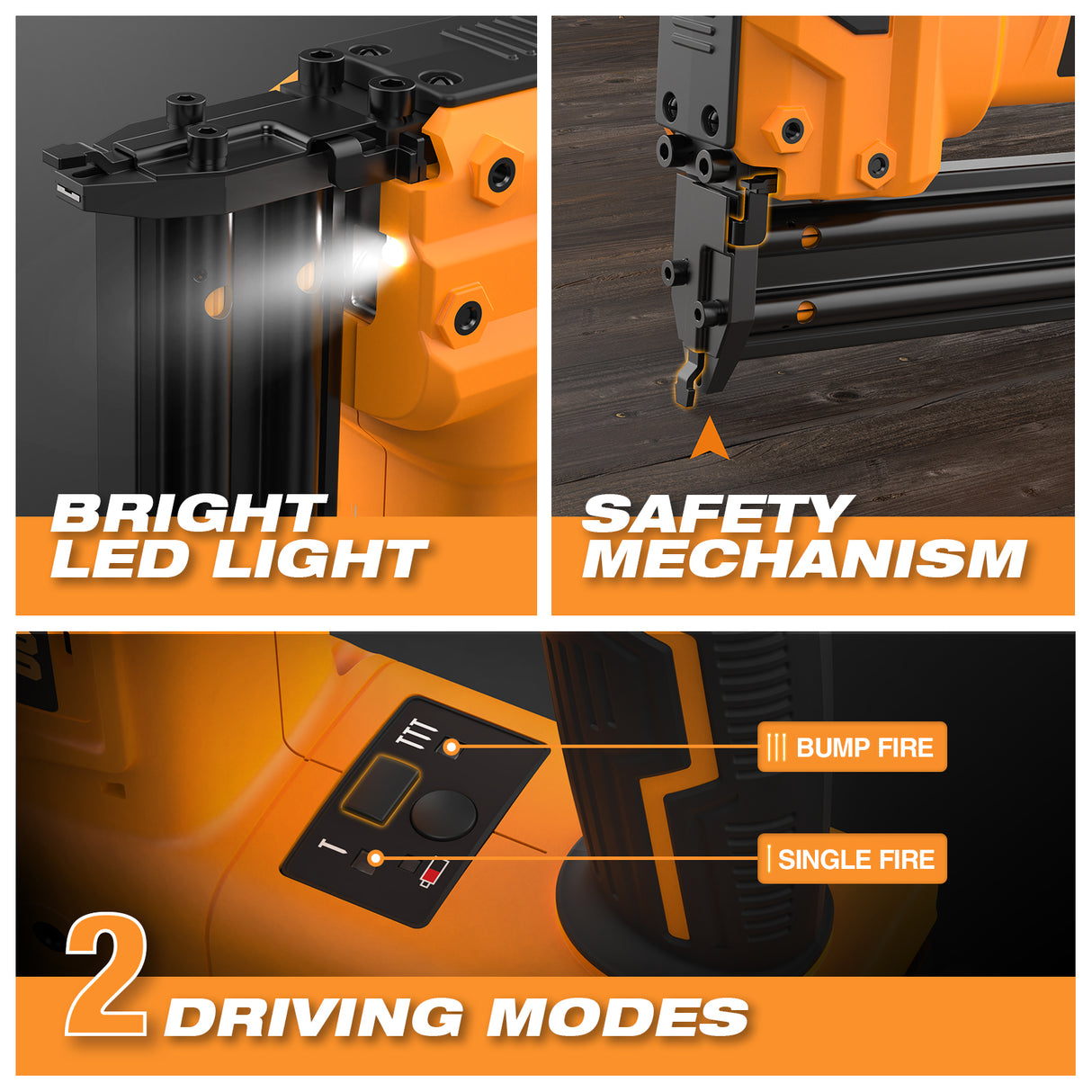 PE20VBR9032 20 Volt Cordless 2-in-1 18-Gauge 1-1/4" Nailer / Stapler Kit