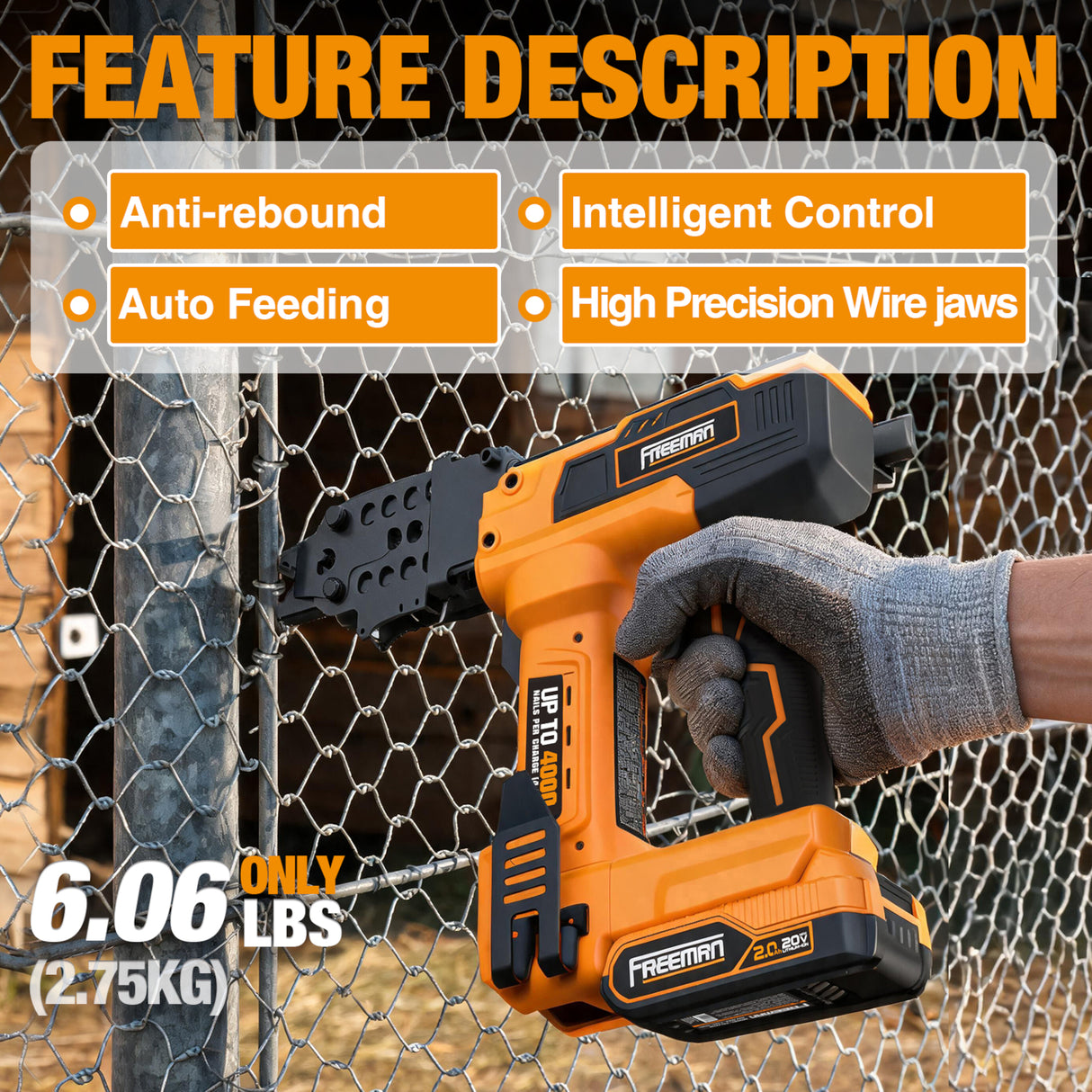 20V Cordless 15-Gauge Hog Ring Gun Kit