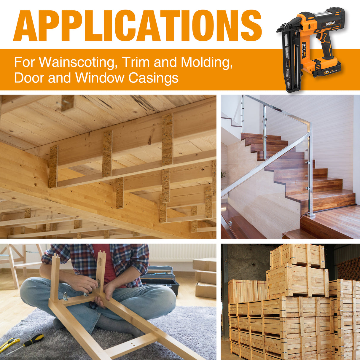 PE20VFN64 20 Volt Cordless 16-Gauge 2-1/2" Straight Finish Nailer Kit