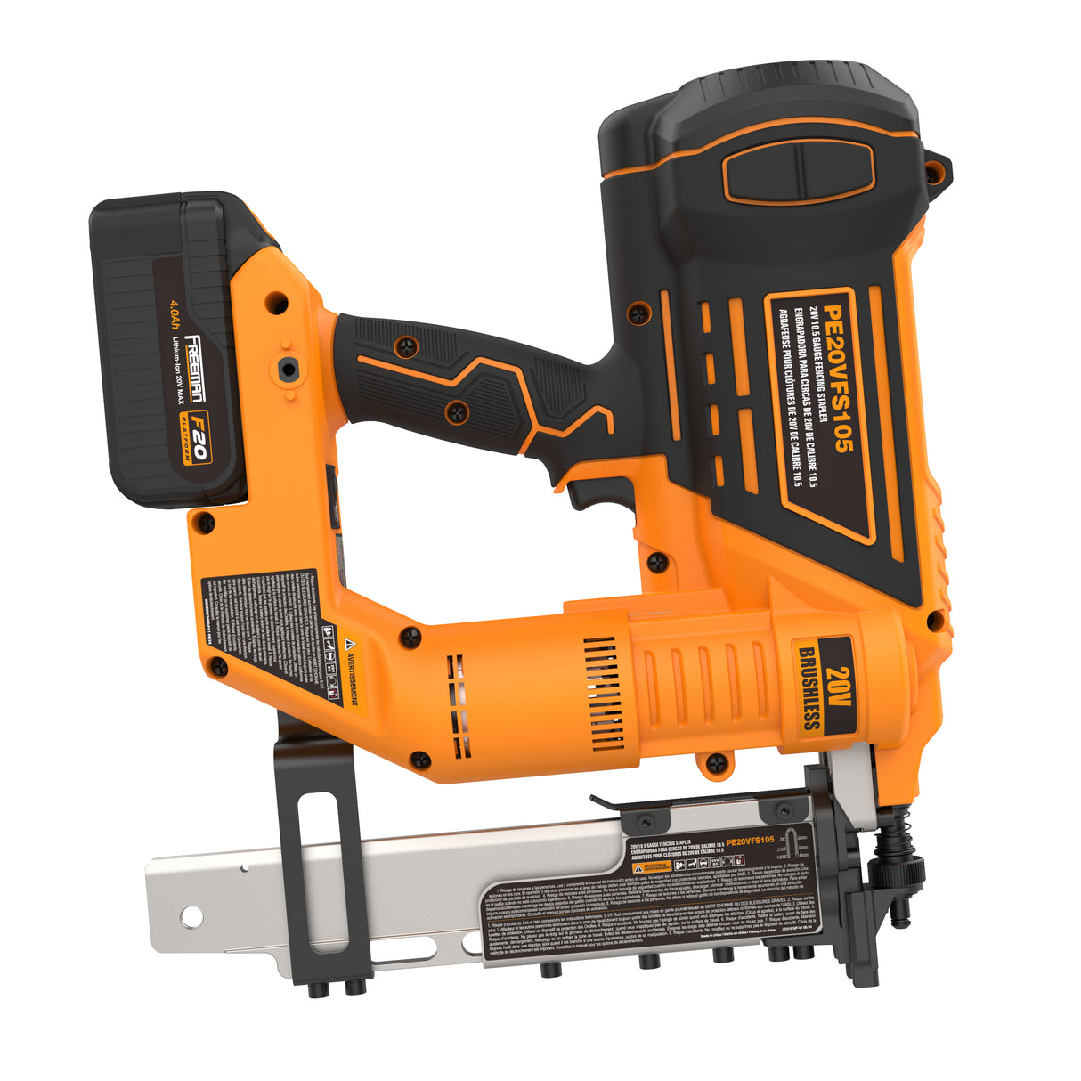 20V Cordless and Brushless 10.5-Gauge 1-9/16" Fencing Stapler Kit