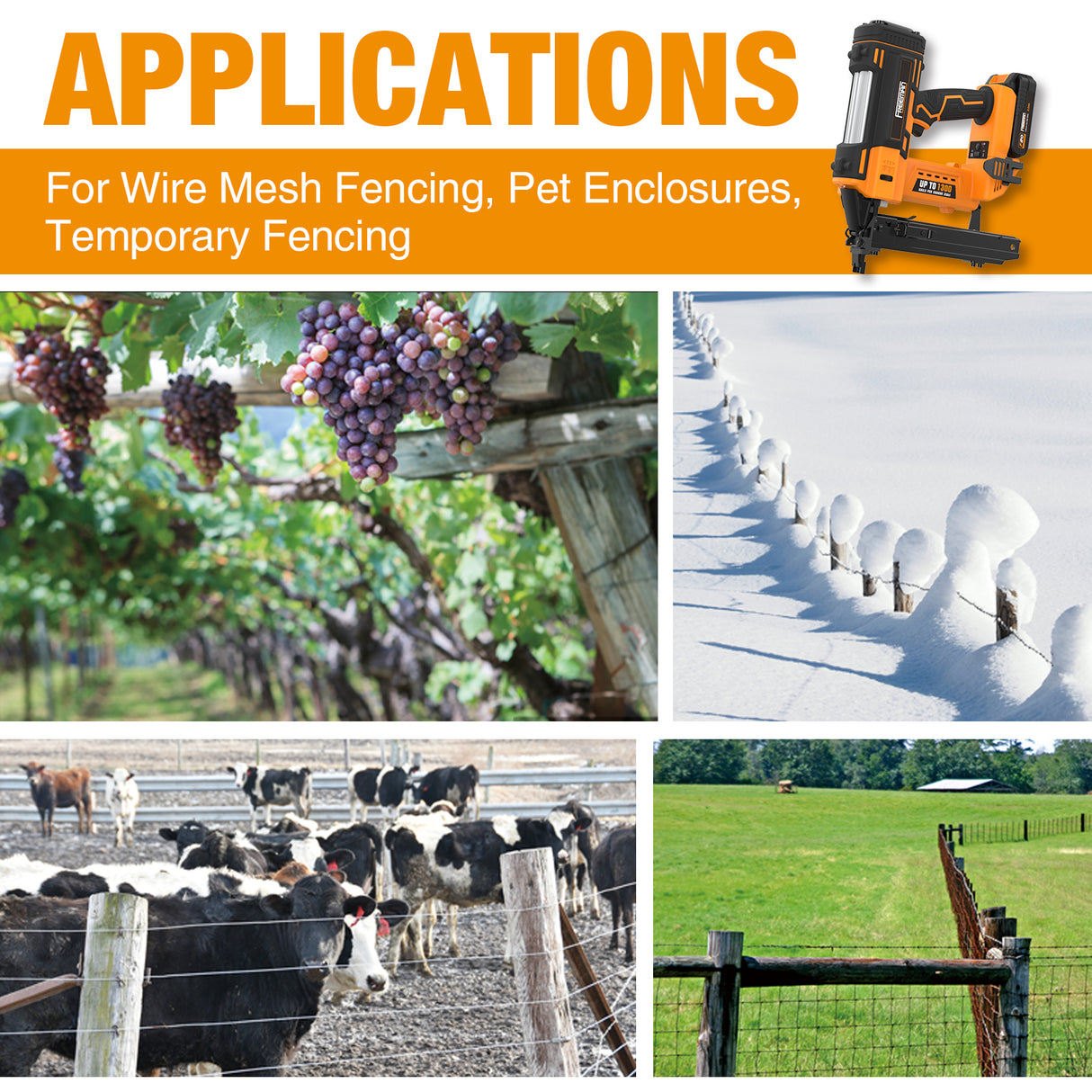 PE20VFS16 20 Volt Cordless 16-Gauge 1" Fencing Stapler Kit