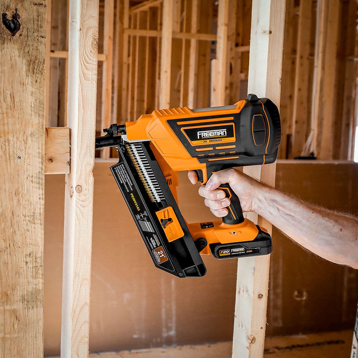 PE20VT2183 20 Volt Cordless and Brushless 21 Degree 3-1/4" Framing Nailer (Tool Only)