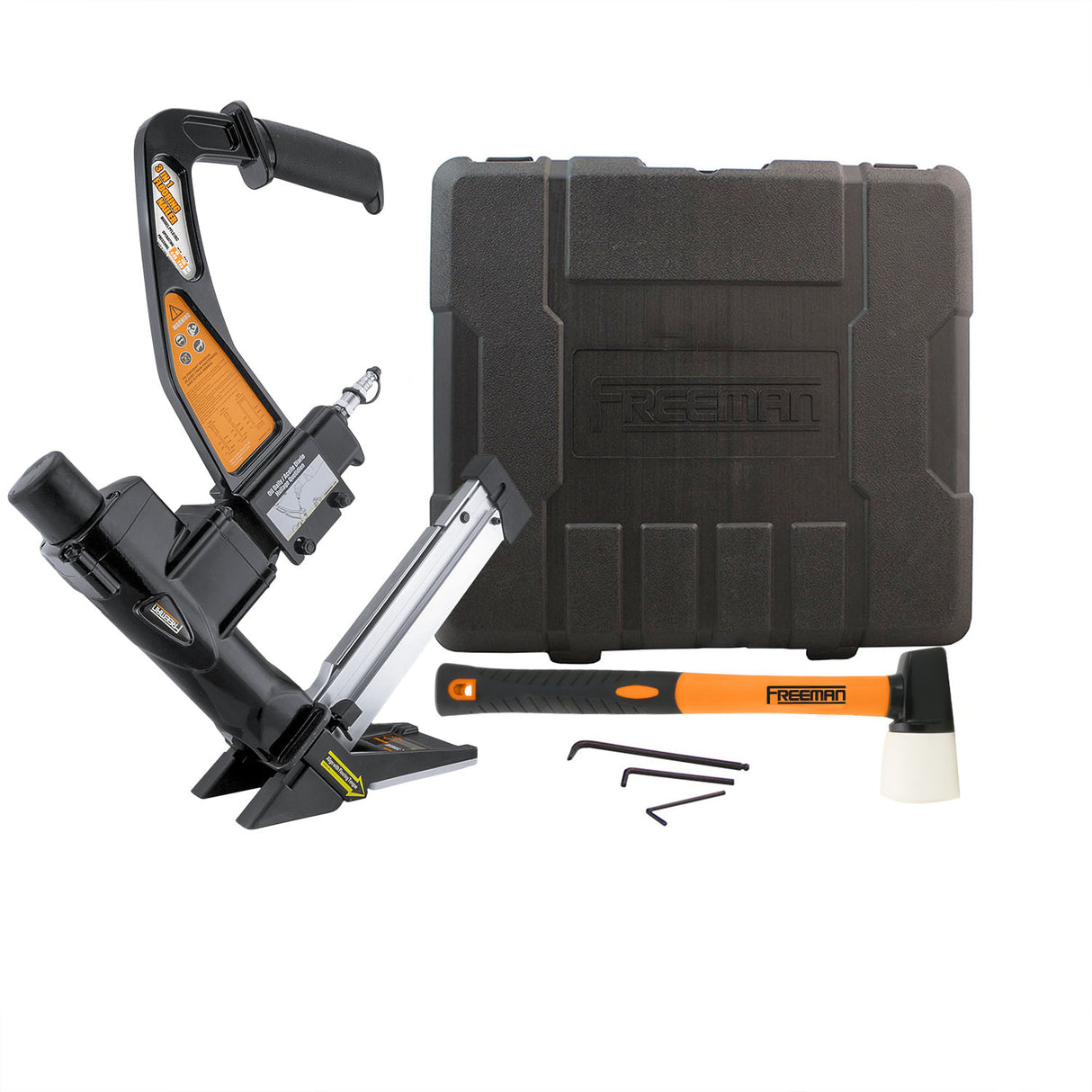 Pneumatic 3-in-1 15.5-Gauge and 16-Gauge 2" Flooring Nailer / Stapler Kit