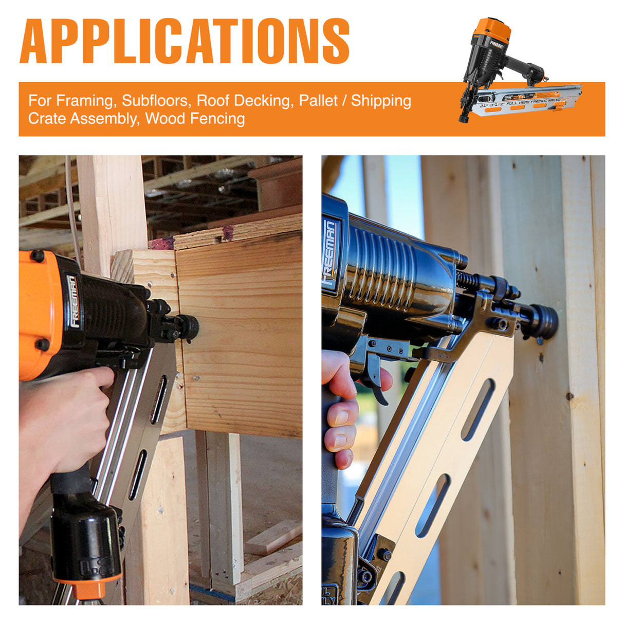 PFR2190 Pneumatic 21 Degree 3-1/2" Framing Nailer