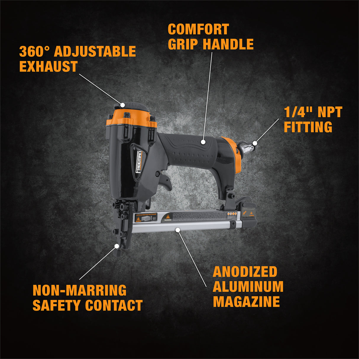 PFWS Pneumatic 20-Gauge 9/16" Fine Wire Stapler – Compatible with Arrow® T50® Staples