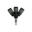 PPF3WAMU 3-Way Composite 1/4" Air Manifold with Universal Quick Connect Couplers