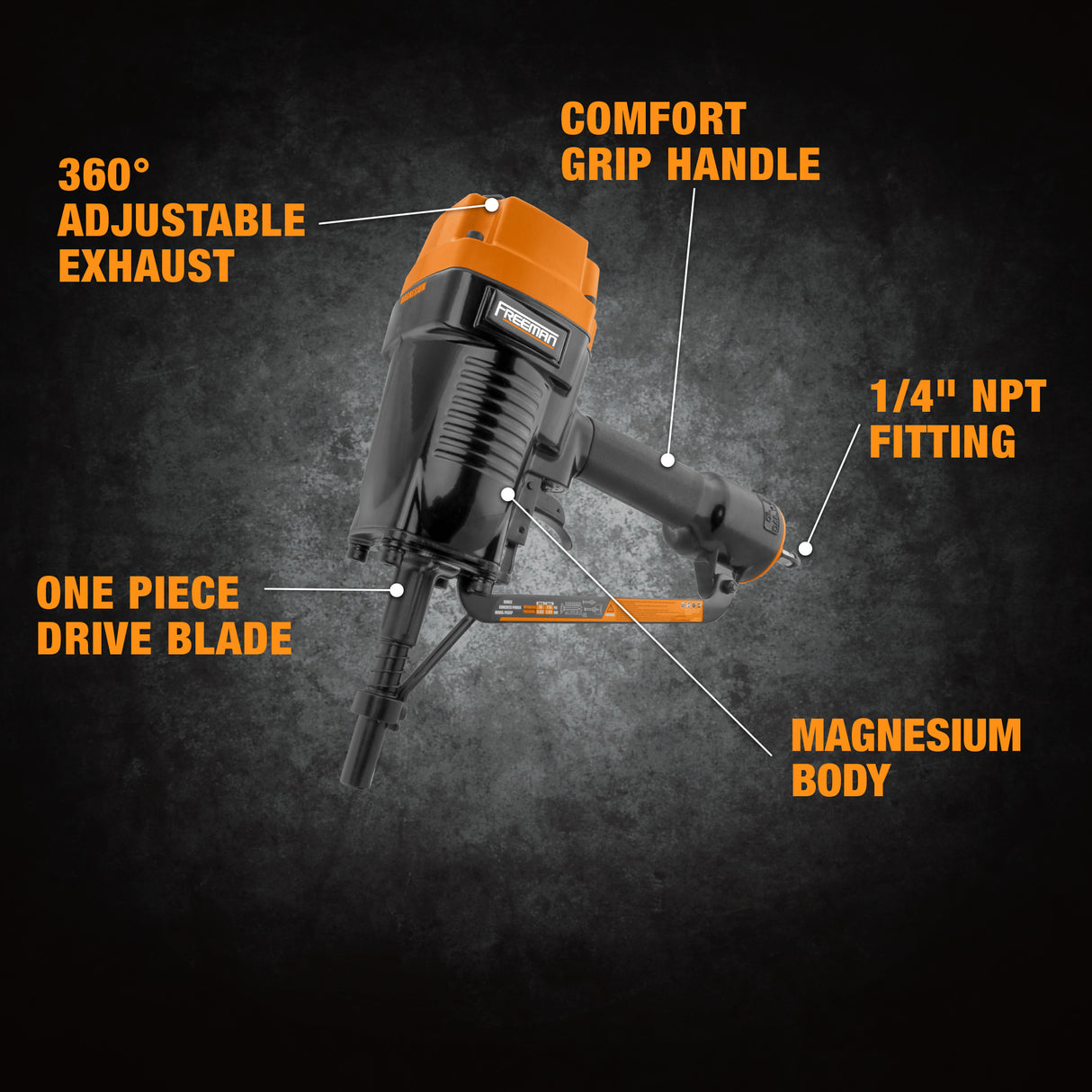 PSSCP Pneumatic 3" Single Pin Concrete Nailer