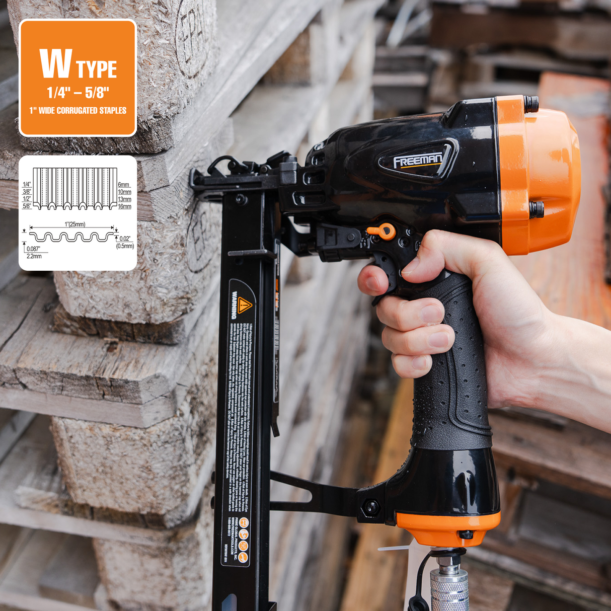 Pneumatic 5/8" Corrugated Stapler